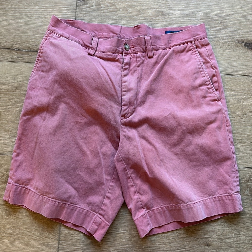 Polo Ralph Lauren Shorts Men's Pink Oxford Knit Preppy Boating Size 31 Cottton